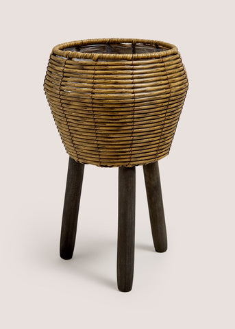 Small Natural Woven Planter M208076