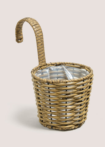 PLASTIC WOVEN PLANTER WALL NAT M208077