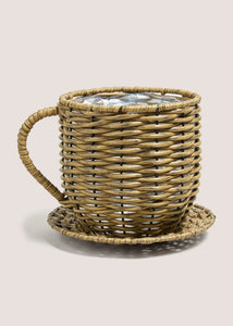 PLASTIC WOVEN PLANTER TCUP NAT M208078