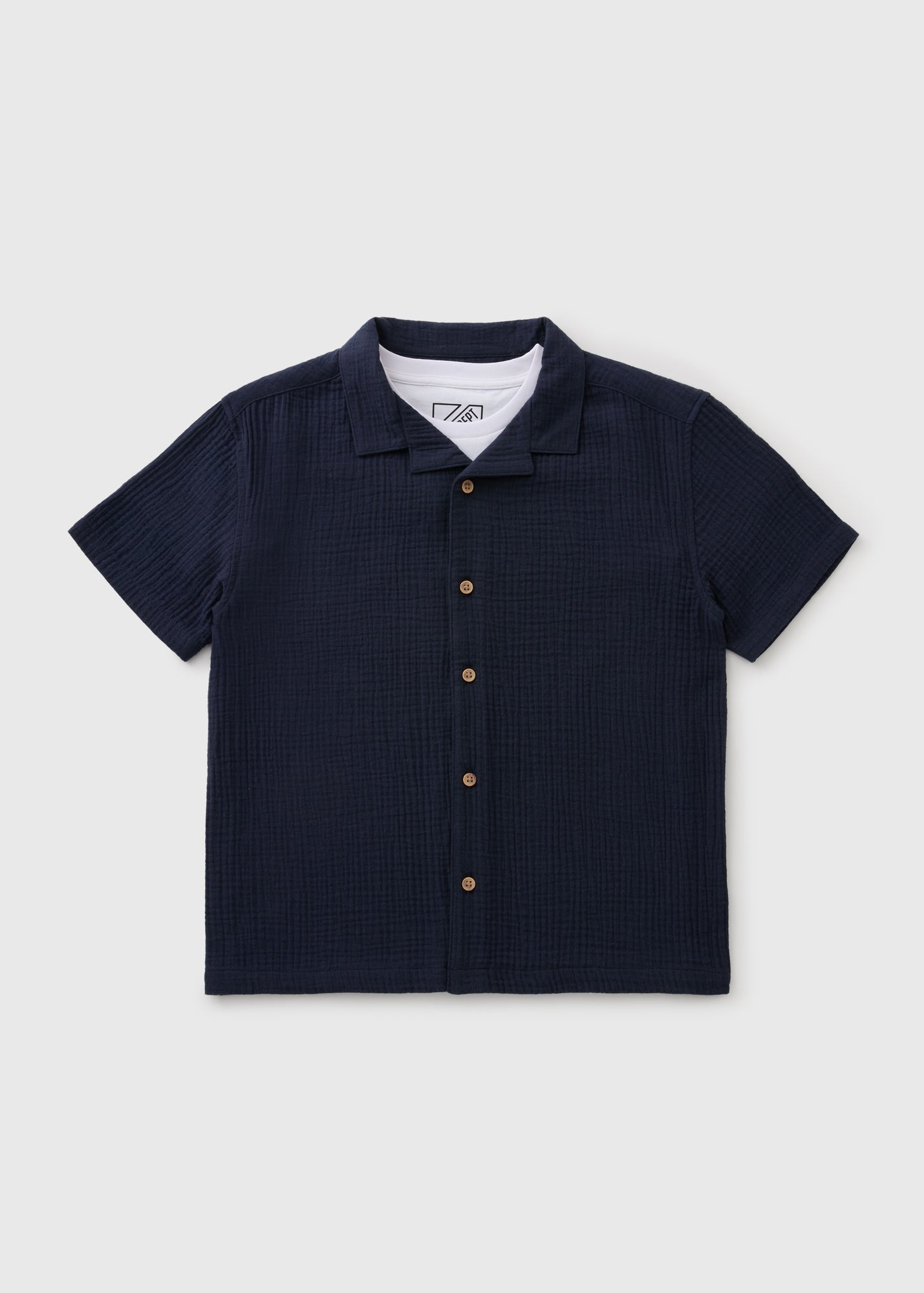 DOUBLE CLOTH SHIRT & TEE SET B158082