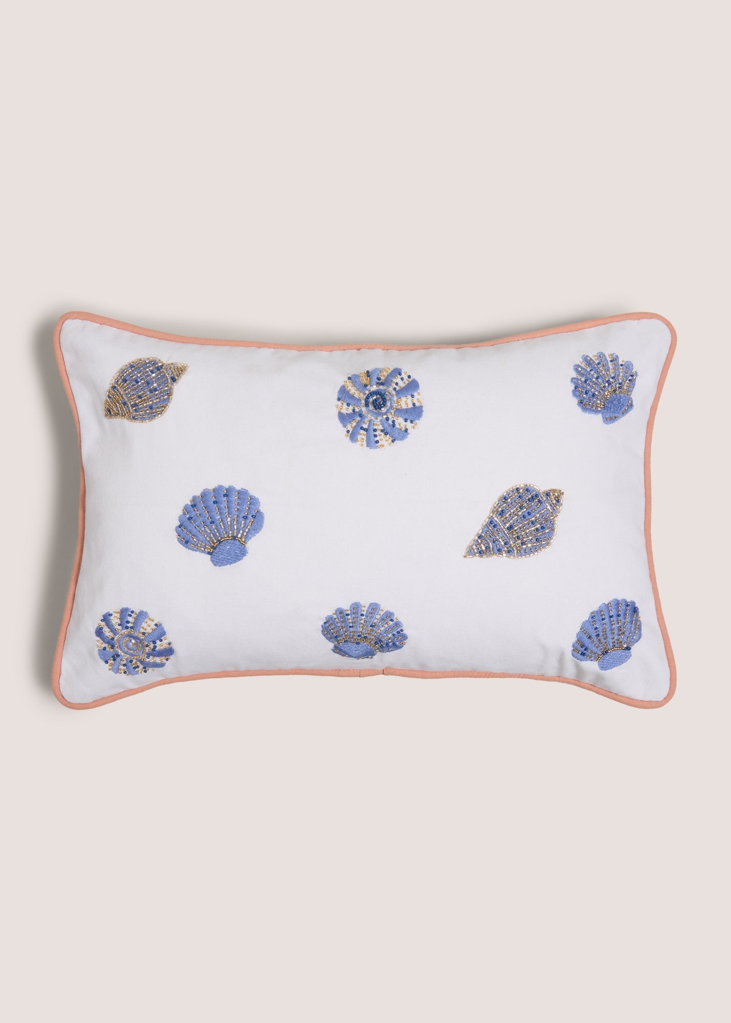 Blue Embroidered Shell Cushion M299282