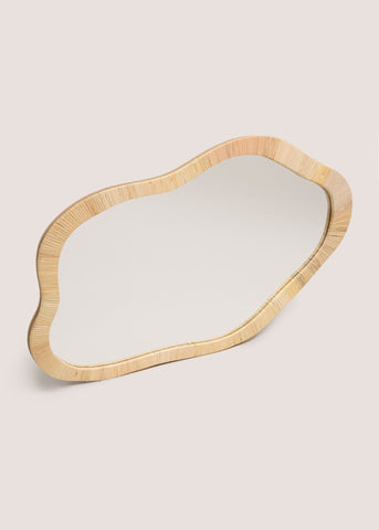 WOODEN ABSTRACT MIRROR M699104