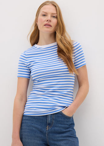 SS FITTED TEE STRIPE F467756