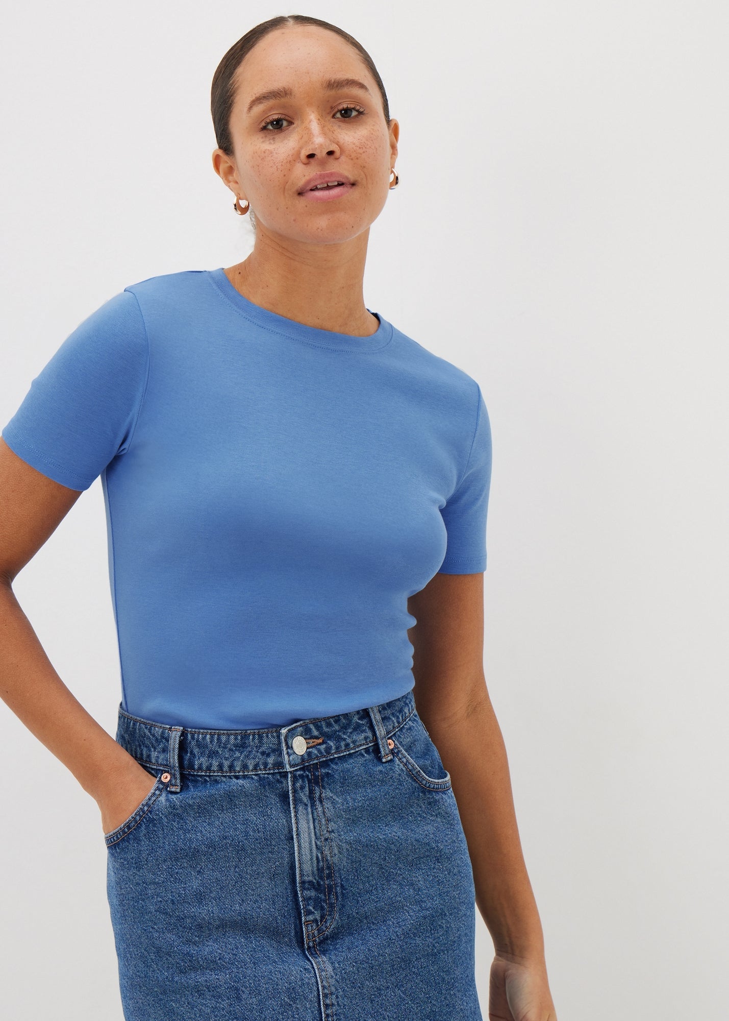 SS FITTED TEE PLAIN F467758