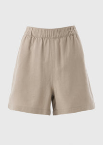 LINEN SHORT SOLID F519022