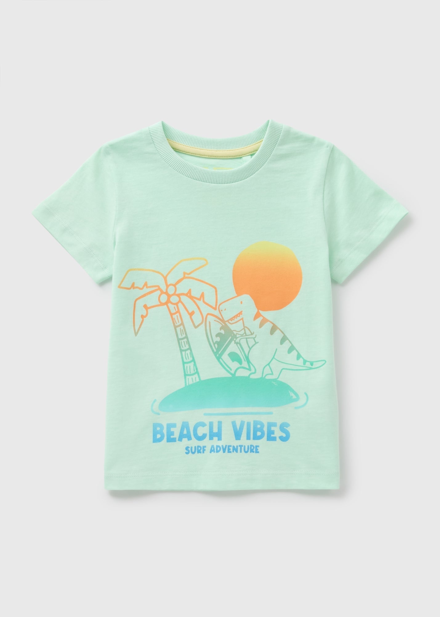 Boys Aqua Dinosaur T-Shirt (1-7yrs)  B100625