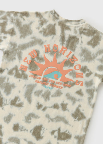 Boys White Tie Dye T-Shirt (7-15yrs)  B158136