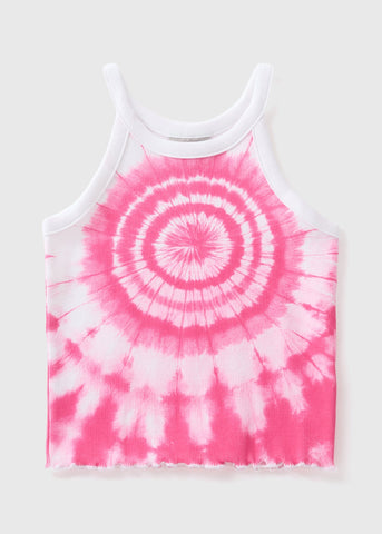 Girls Pink Tie Dye Vest (7-15yrs)  G325491