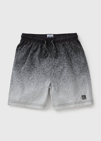 Boys Black Paint Splat Ombre Swim Shorts (7-15yrs)  B090865