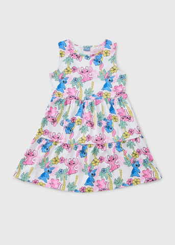 Girls Stitch Multicolour Tiered Dress (4-13yrs)  C295613