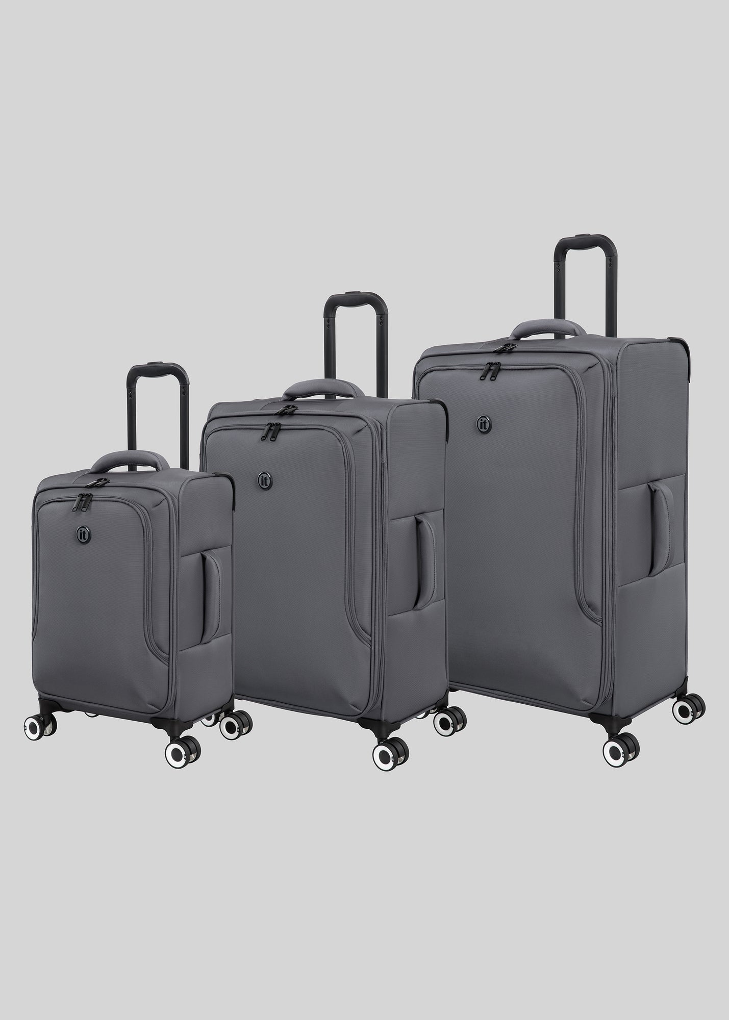 IT Luggage Grey Trulite Soft Suitcase M473049
