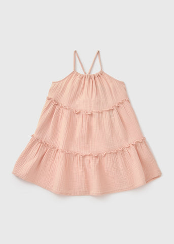 Girls Pink Tiered Dress (7-15yrs)  G422747