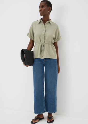 Sage Short Sleeve Tie Shirt  F374341