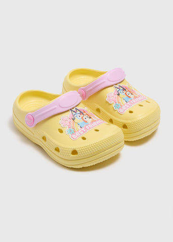 Girls Yellow Bluey Clogs (Younger 4/5- 8/9)  C304204