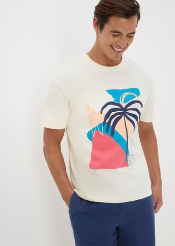 SE9 PALM WATERCOLOUR TEE M288897