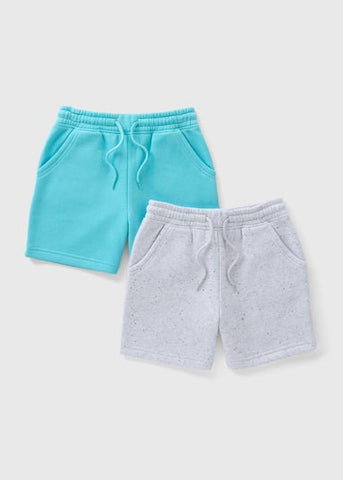 2PK JOG SHORT TURQ FAB INT B369784