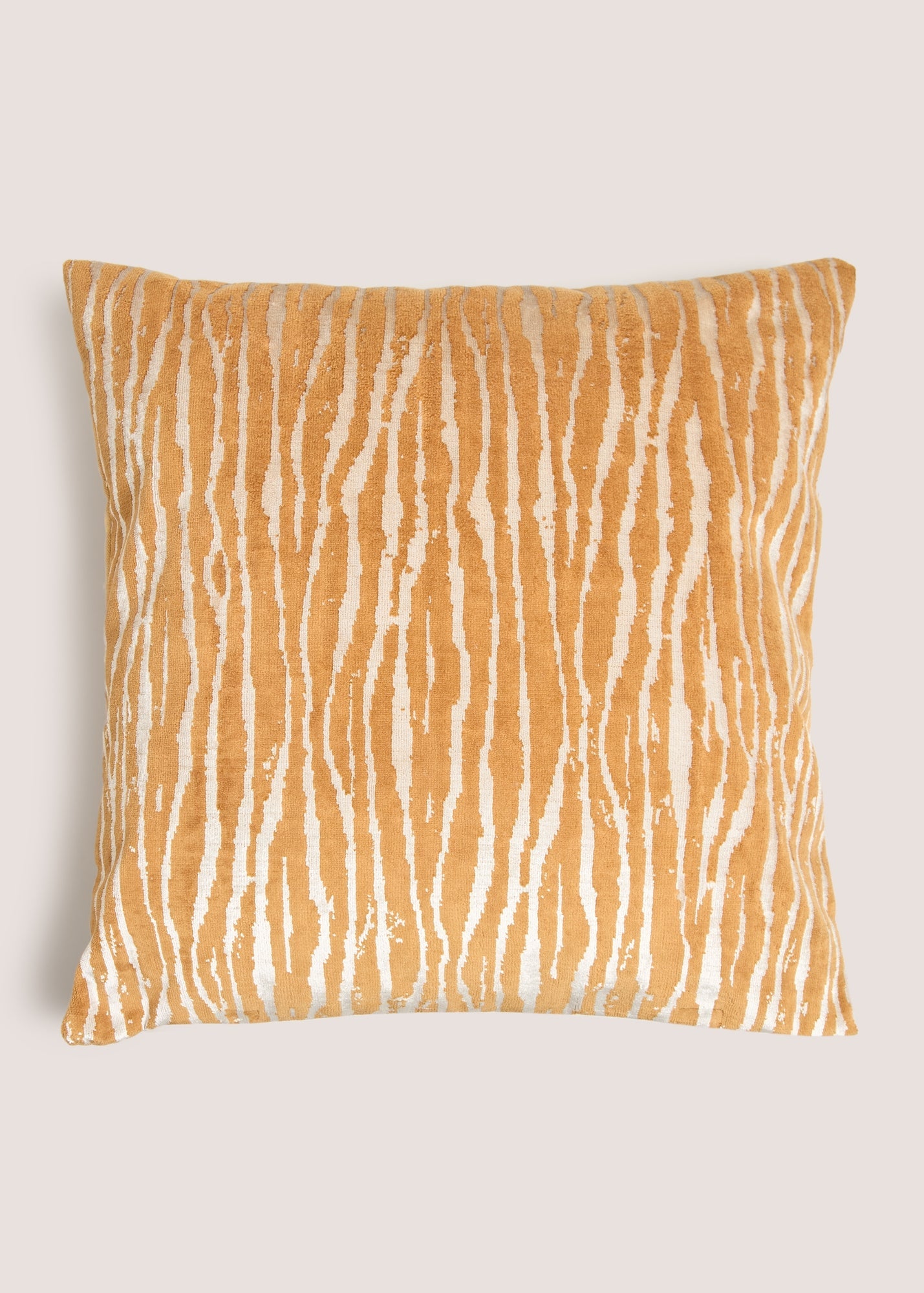 Yellow Shimmery Zebra Velvet Cushion M298949