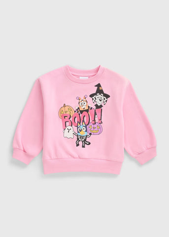 Bluey Girls Pink Boo Sweatshirt (1-7yrs) C295737