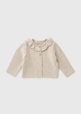 Baby Mocha Frill Knit Cardigan (Newborn-23mths) C321488