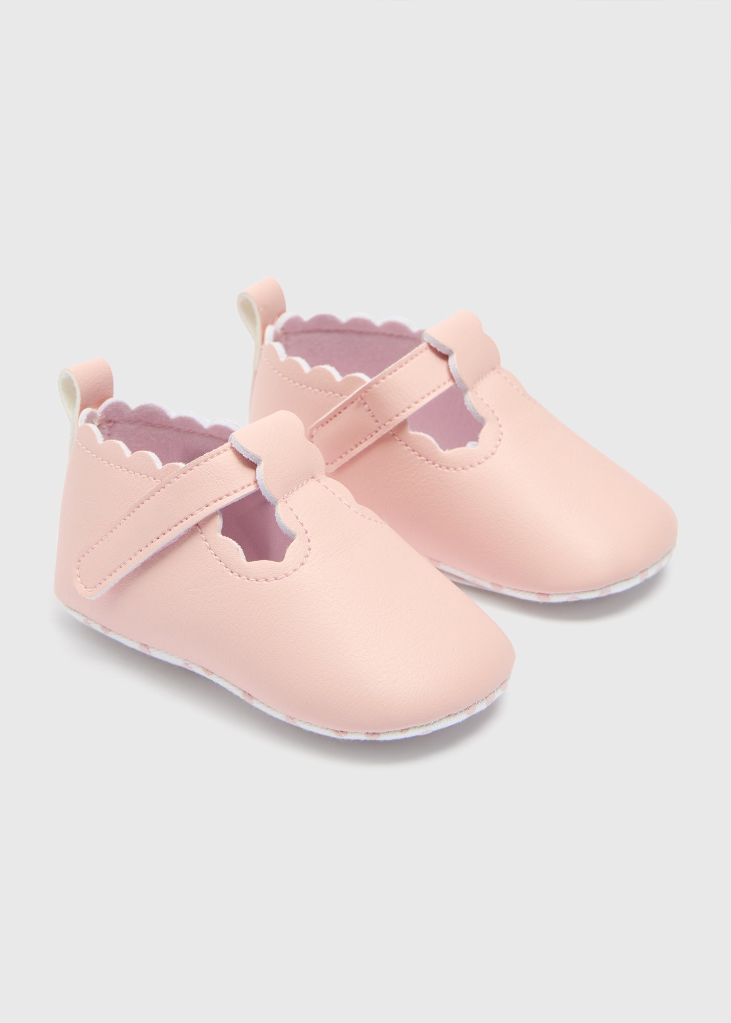 Girls Pink Scallop Edge Shoes (Newborn-18mths) C304314