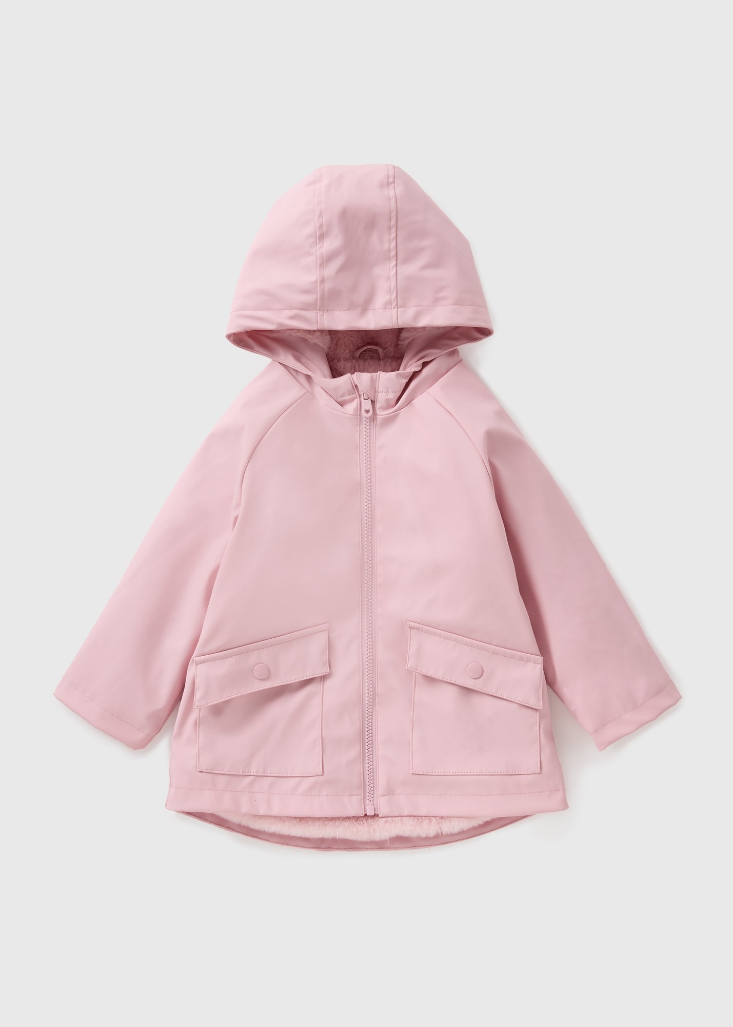 Girls Pink Matt Mac Coat (1-7yrs) C304331