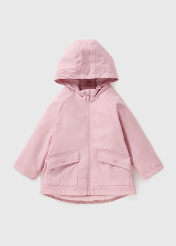 Girls Pink Matt Mac Coat (1-7yrs) C304331