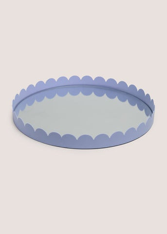 Blue Wavy Glass Bottom Tray M699182