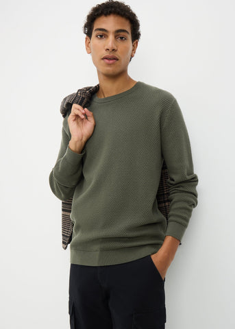 Khaki Crew Textured Jumper M594947