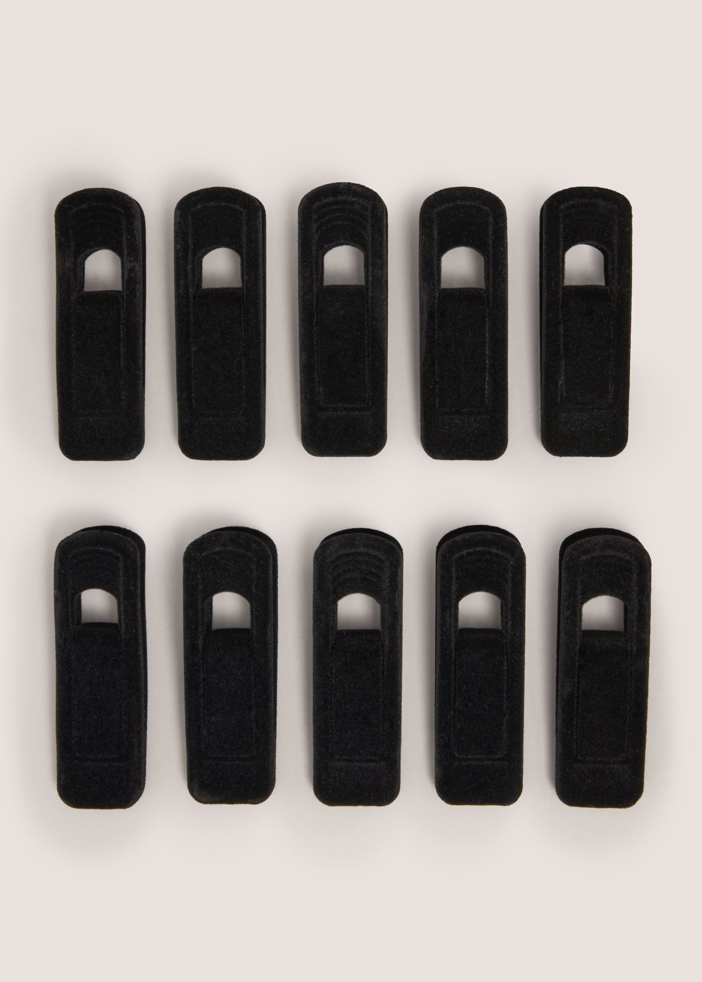 10 Pack Black Velvet Hanger Clips M485983