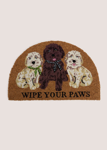 Cockapoo Semi Circle Doormat Brown M485985