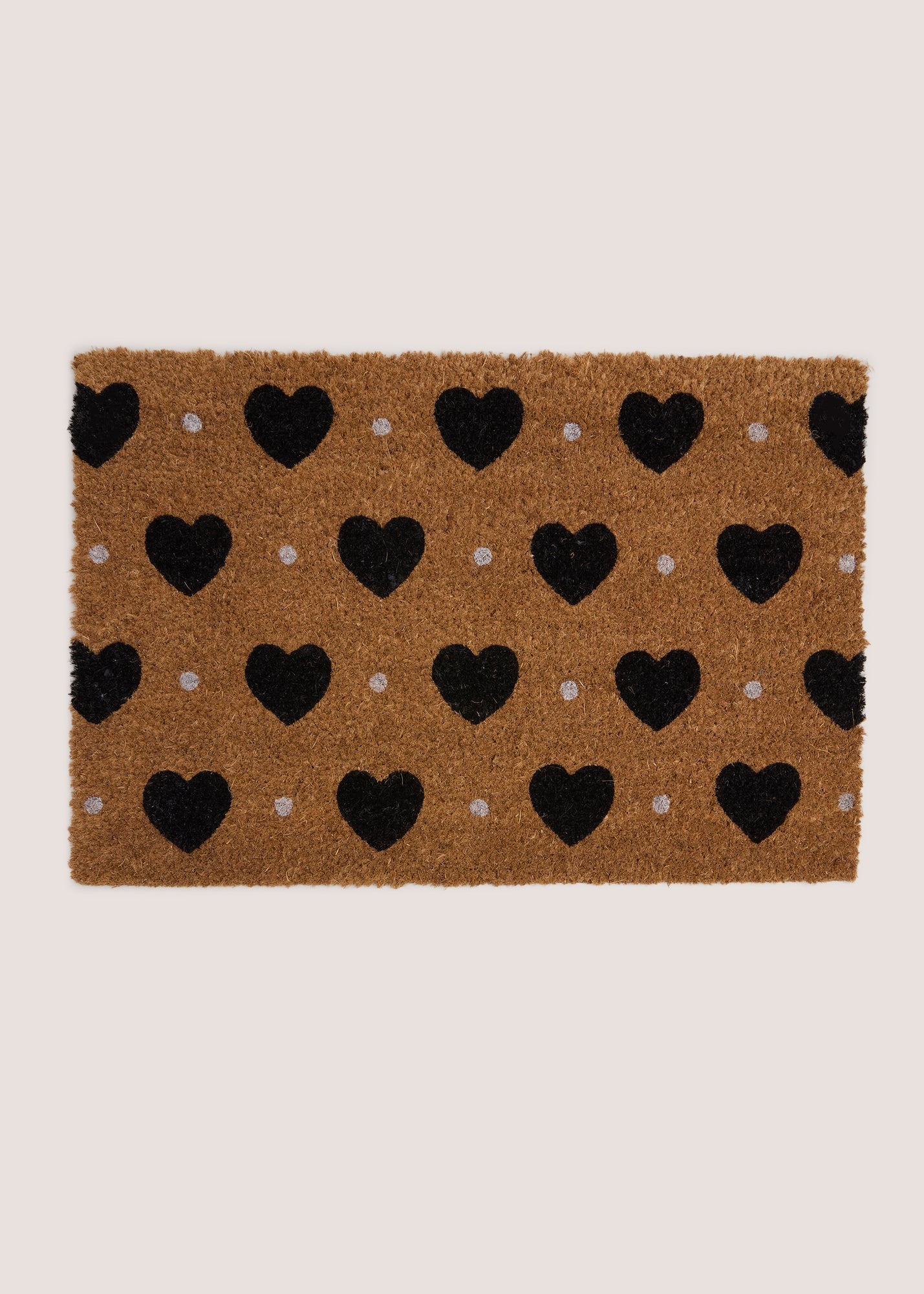 Black Heart Door Mat M485987