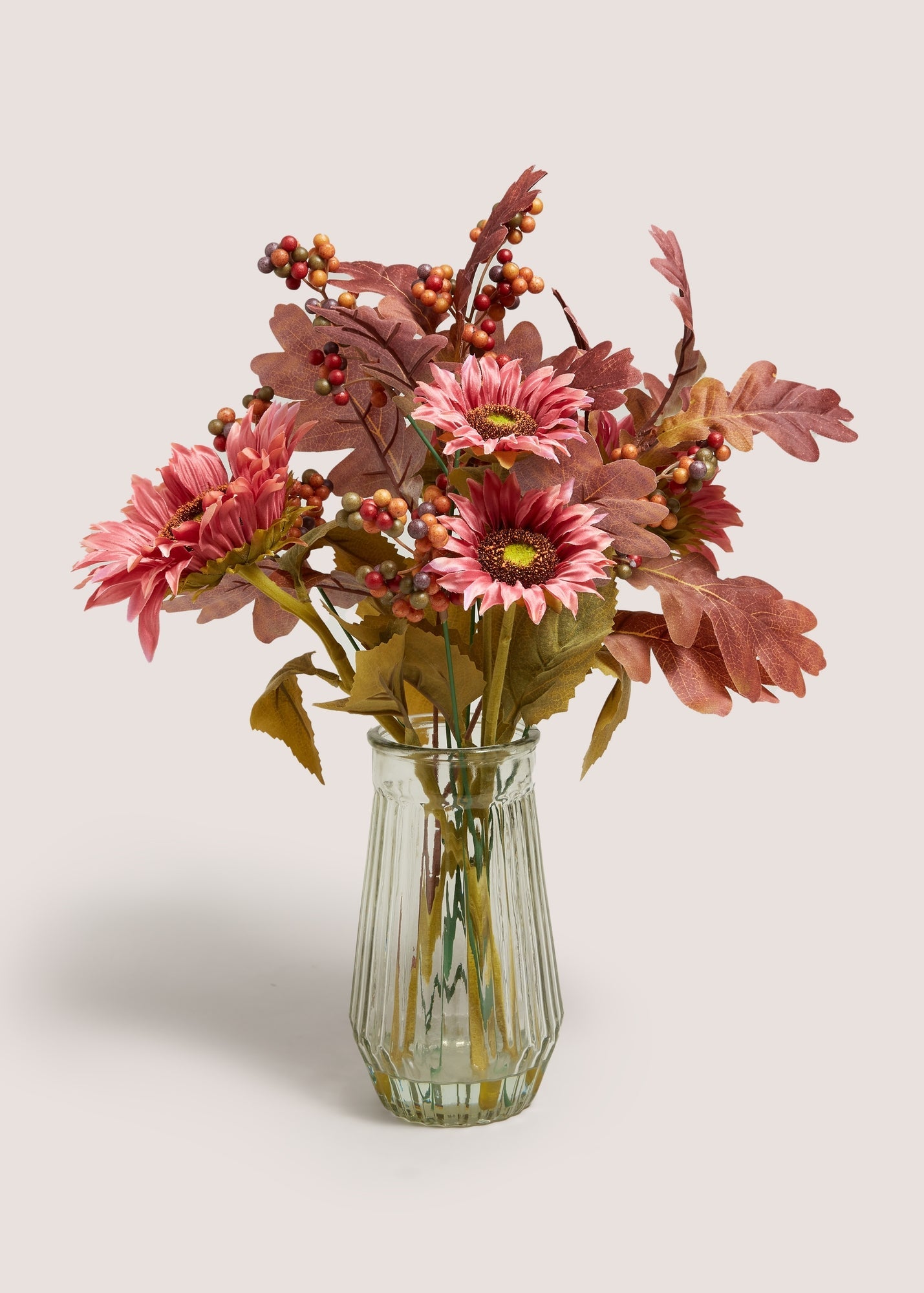 Pink Sunflowers Clear Vase M699210