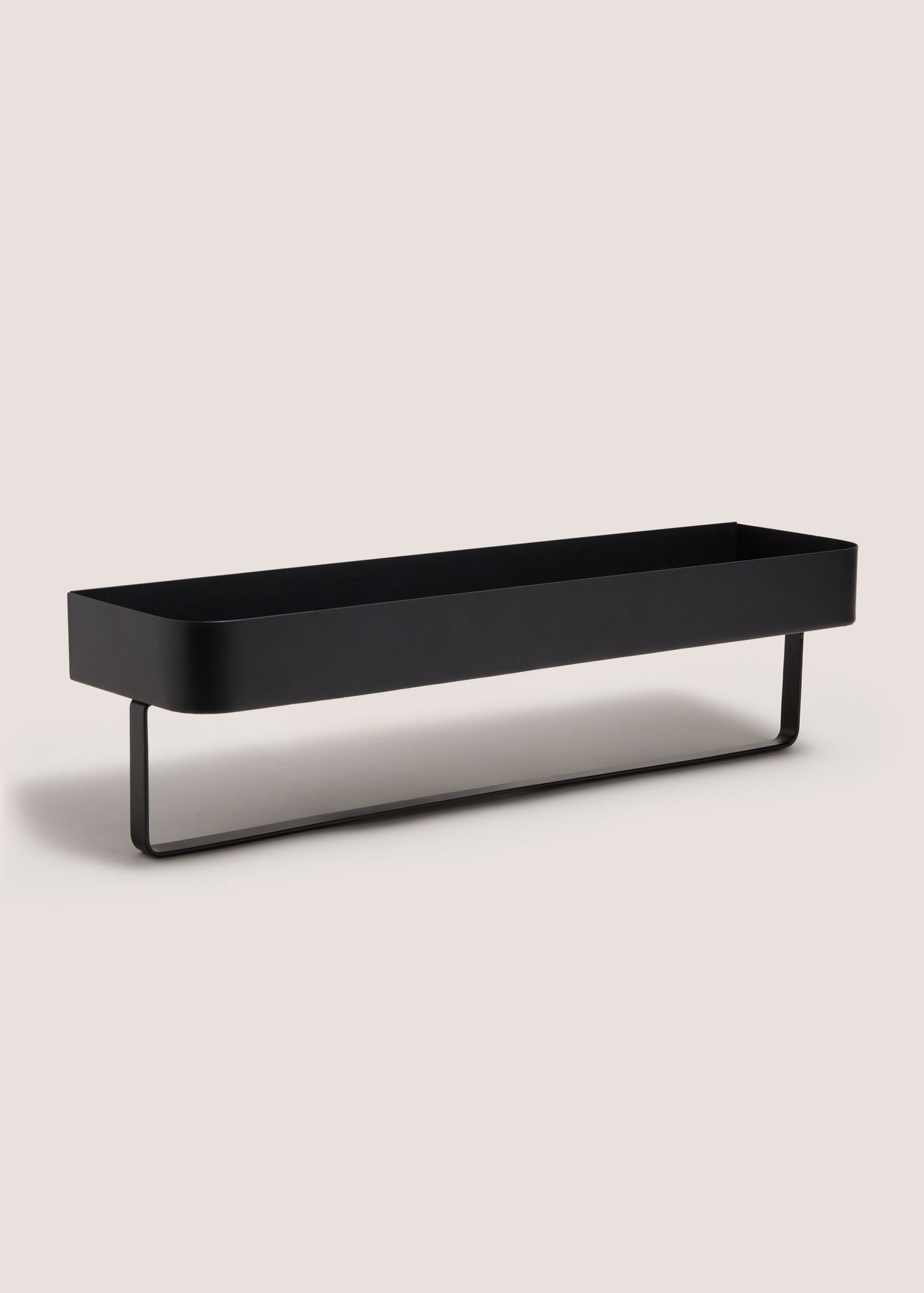 Black Metal Shelf With Towel Rail M815013