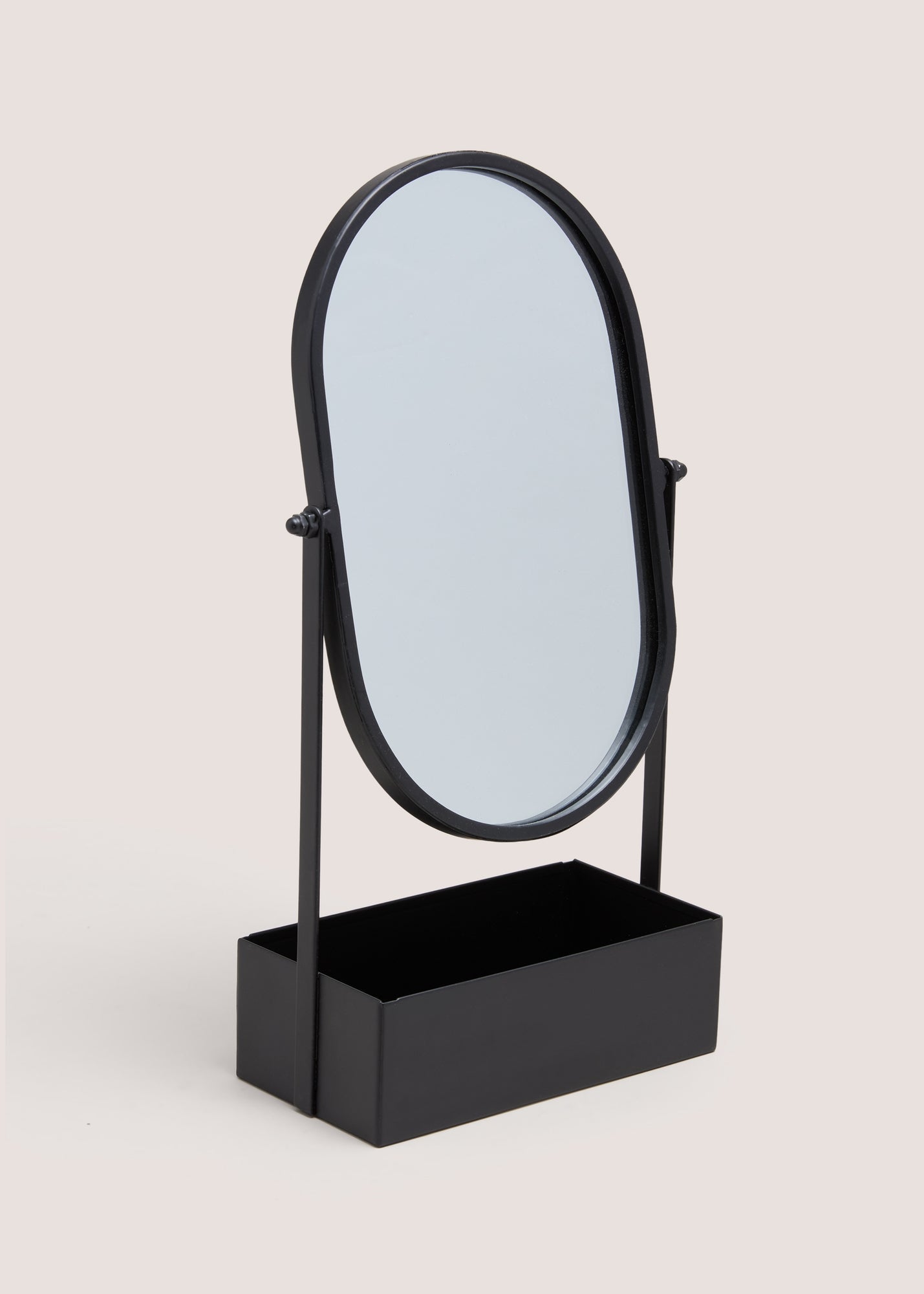 Black Metal Mirror with Tray – Small M815014
