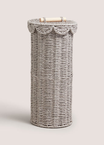 Grey Scalloped Toilet Roll Holder M815025