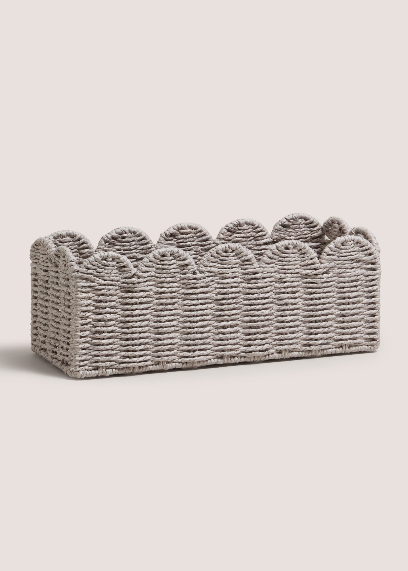 Grey Scalloped Window Storage Basket M815026