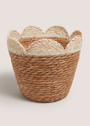 Cabana Scallop Edge Small Basket Neutral M815028