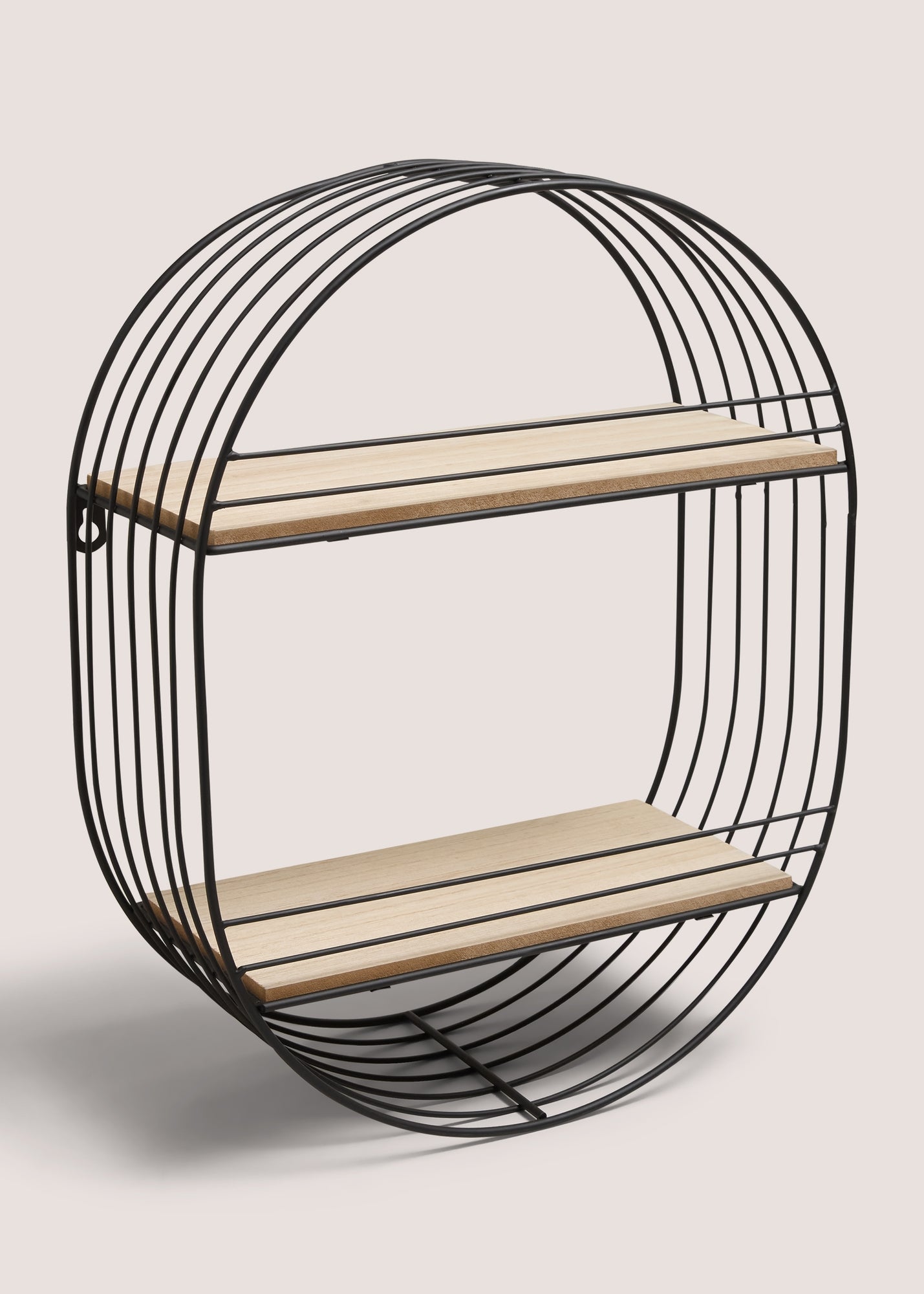 Black Cut Out Stripe Oval Shelf M699237