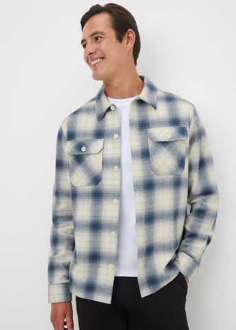 Navy Check Overshirt M289053