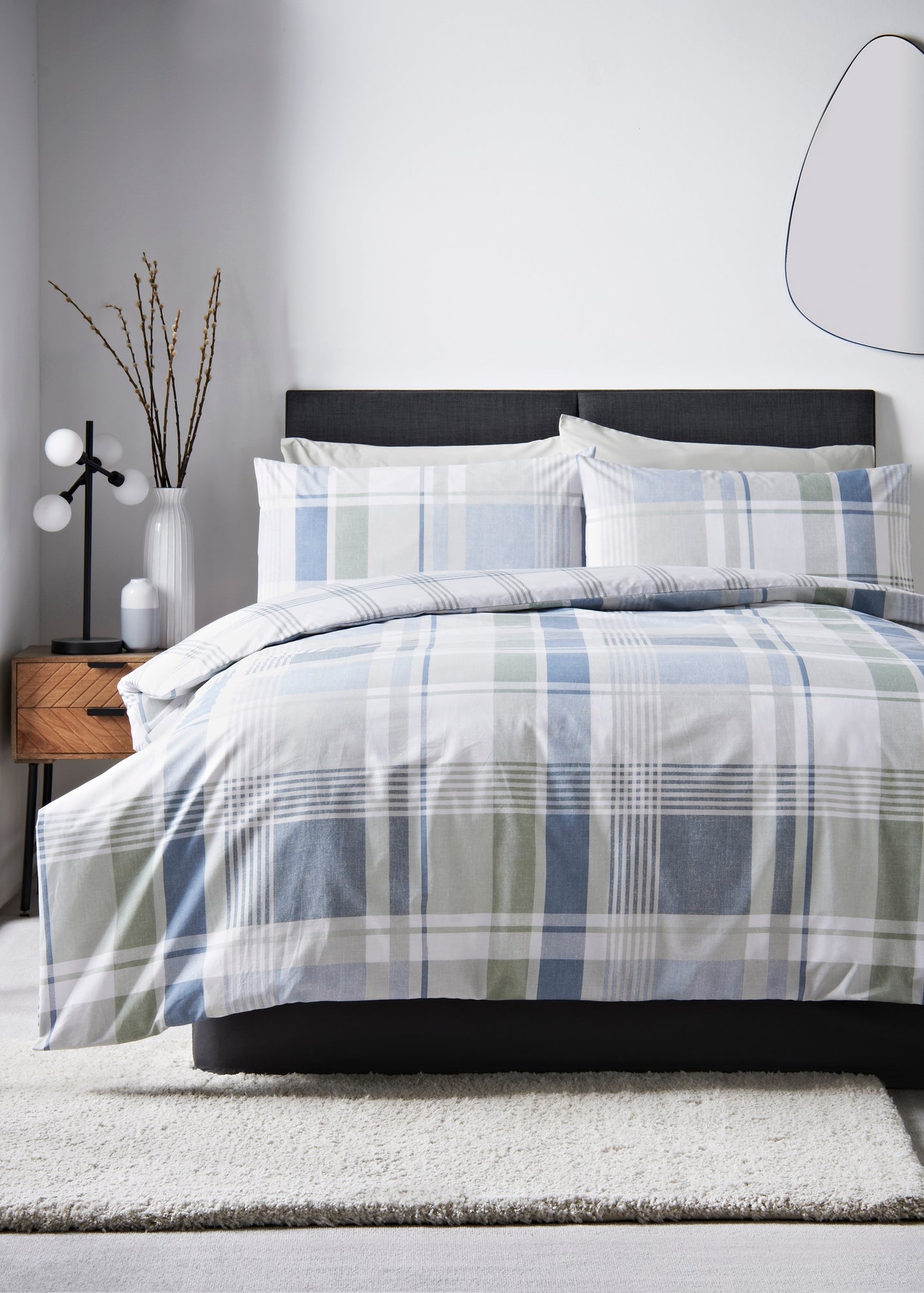 Blue Check Duvet Set M239044