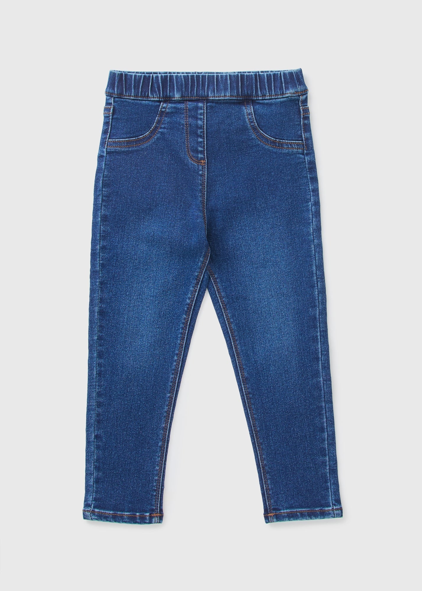 Girls Blue Mid Wash Jeggings (1-7yrs) C269645
