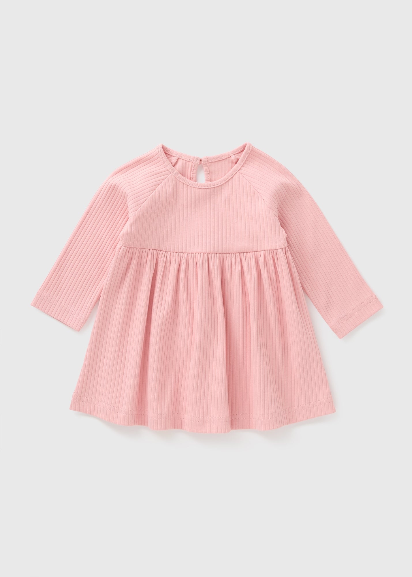 Baby Pink Ribbed Dress (Newborn-23mths) C321542