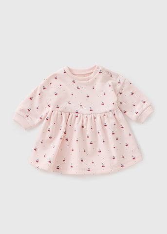 Baby Pink Cherry Sweater Dress (Newborn-23mths) C321545