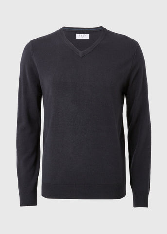 Navy Soft Touch V-Neck Jumper M595679