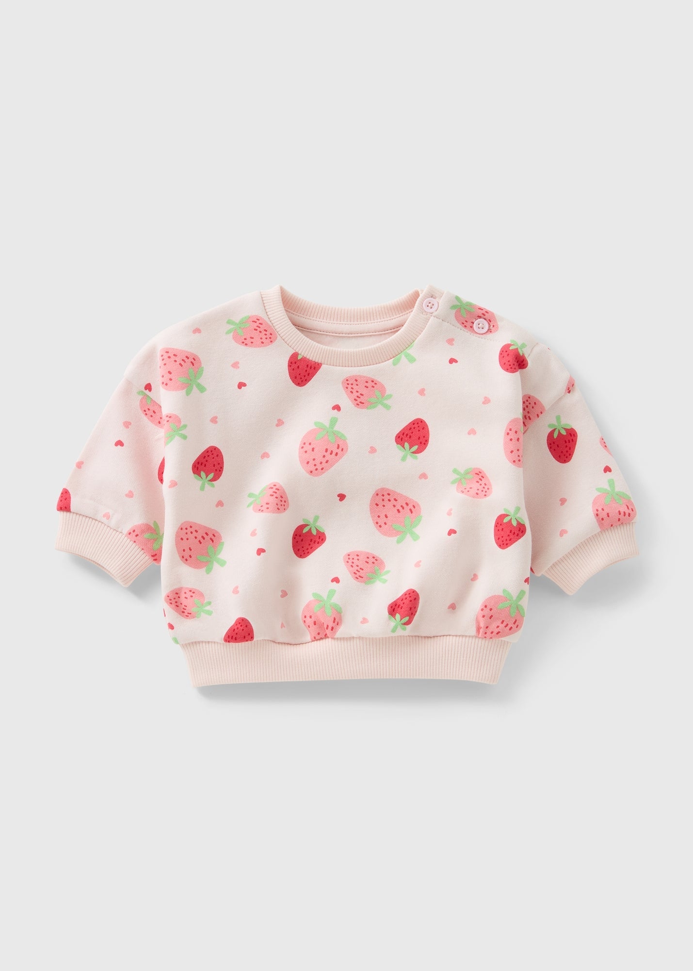 Baby Pink Strawberry Sweatshirt (Newborn-23mths) C321560