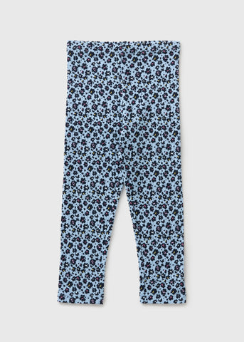 Girls Blue Leopard Leggings (1-7yrs) C269659