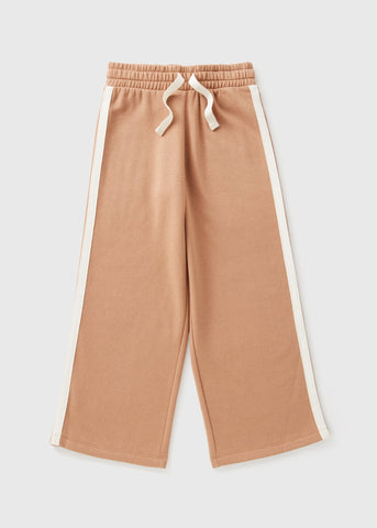 Girls Beige Wide Leg Jogging Bottoms (7-15yrs) G403626
