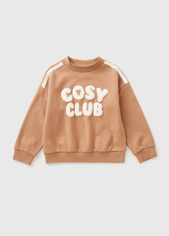 Girls Beige Cosy Club Sweatshirt (7-15yrs) G325740