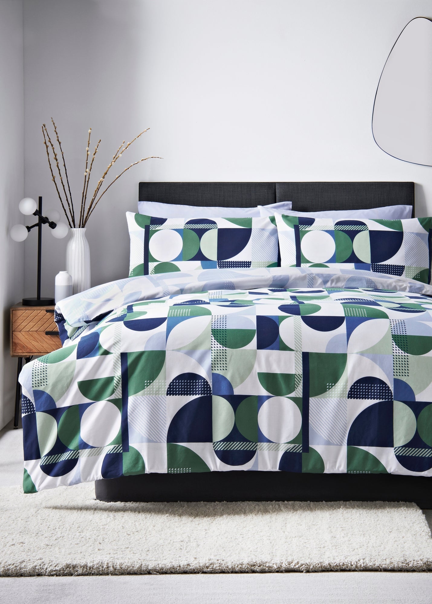 Blue Geometric Duvet Set M239093