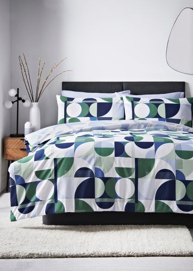 Blue Geometric Duvet Set M239092